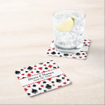 Dessous-de-verre Carré En Papier Casino Thème Las Vegas Mariage<br><div class="desc">Customisez ce Casino Thème Las Vegas Mariage pour votre prochaine cérémonie de mariage. Il est facile de personnaliser pour être le vôtre. Pour une personnalisation plus poussée, cliquez sur le lien personnaliser et utilisez l'outil de conception pour effectuer les modifications que vous souhaitez voir, en ajoutant vos propres noms, dates...</div>