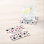 Dessous-de-verre Carré En Papier Casino Thème Las Vegas Mariage<br><div class="desc">Customisez ce Casino Thème Las Vegas Mariage pour votre prochaine cérémonie de mariage. Il est facile de personnaliser pour être le vôtre. Pour une personnalisation plus poussée, cliquez sur le lien personnaliser et utilisez l'outil de conception pour effectuer les modifications que vous souhaitez voir, en ajoutant vos propres noms, dates...</div>