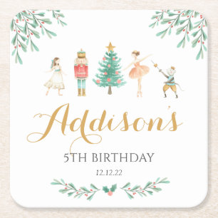 Dessous-de-verre Carré En Papier Casse-noisette Dessous de verre sucre Plum Dessous