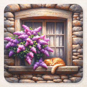 Dessous-de-verre Carré En Papier Cat