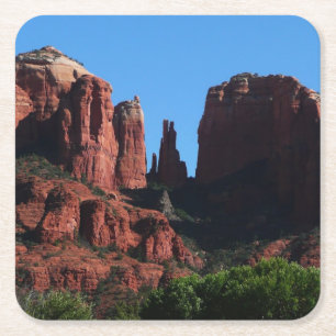 Dessous-de-verre Carré En Papier Cathedral Rock à Sedona Arizona Monument