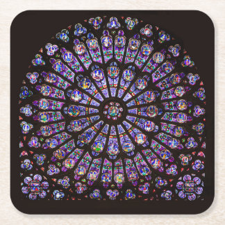 Dessous-de-verre Carré En Papier Cathédrale Notre-Dame de Paris Rose