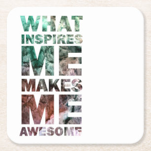 Dessous-de-verre Carré En Papier Ce qui m'inspire me fait 2 impressionnants