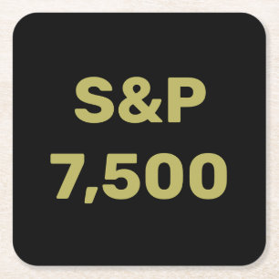 Dessous-de-verre Carré En Papier Célébration de l'indice boursier S&P 7 500