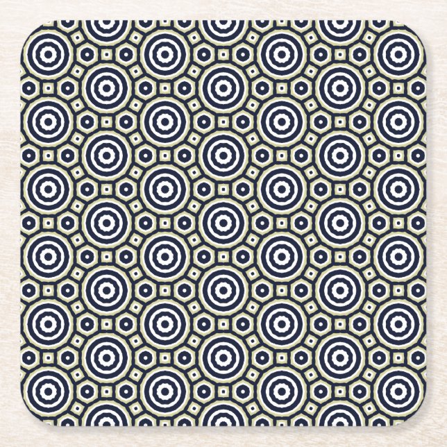 Dessous-de-verre Carré En Papier Cercles (Devant)