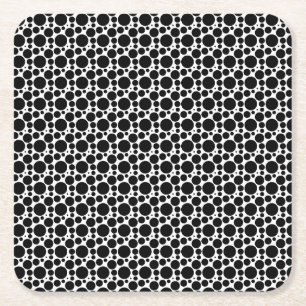 Dessous-de-verre Carré En Papier Cercles et points en 7 tailles : répétition de noi