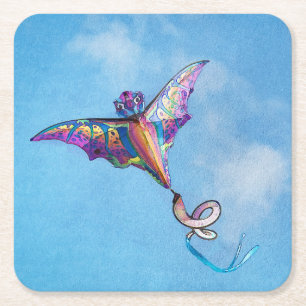 Dessous-de-verre Carré En Papier Cerf-volant Dragon