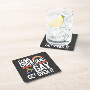 Dessous-de-verre Carré En Papier  Certains chrétiens sont gays, passez à autre chos