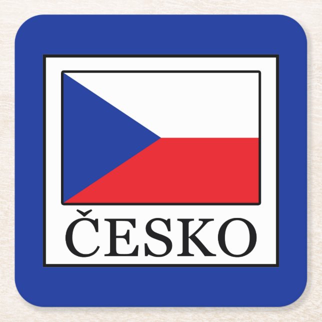 Dessous-de-verre Carré En Papier Česko (Devant)