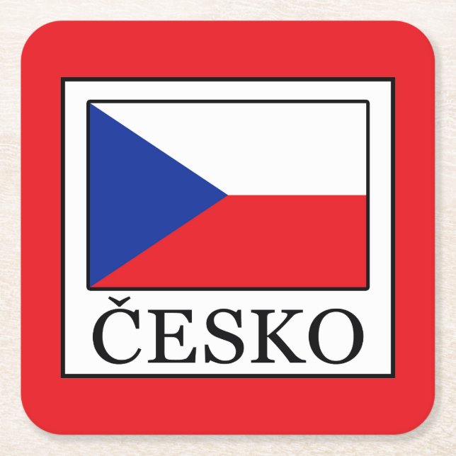 Dessous-de-verre Carré En Papier Česko (Devant)