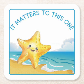 Dessous-de-verre Carré En Papier C'est important pour celui-là, Starfish Story.