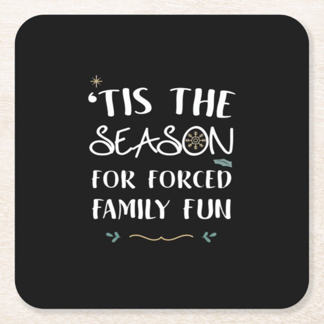 Dessous-de-verre Carré En Papier C'Est La Saison De L'Essentiel Forcé (Devant)