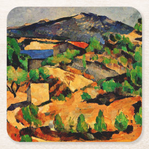 Dessous-de-verre Carré En Papier Cezanne - Montagnes vues de l'Estaque