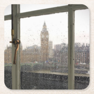 Dessous-de-verre Carré En Papier Chambre avec vue - Big Ben - Dessous de verre Lond