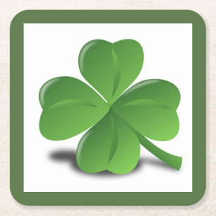 DESSOUS-DE-VERRE CARRÉ EN PAPIER CHANCE DES IRLANDAIS