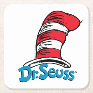 Dessous-de-verre Carré En Papier Chapeau Logo Dr. Seuss