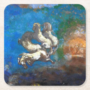 Dessous-de-verre Carré En Papier Chariot d'Apollon, Redon
