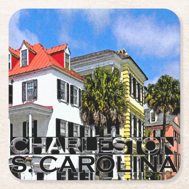 Dessous-de-verre Carré En Papier Charleston (Devant)