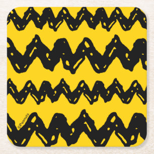 Dessous-de-verre Carré En Papier Charlie Brown Zig Zag Motif