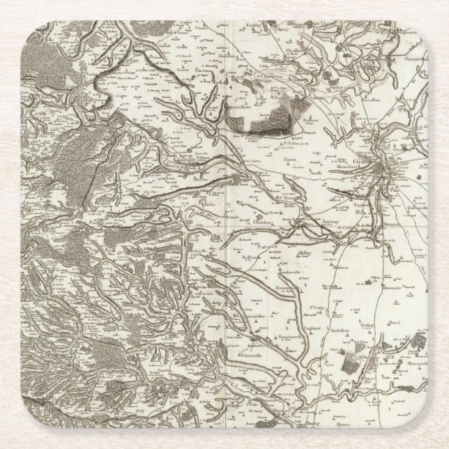 Dessous-de-verre Carré En Papier Chartres (Devant)