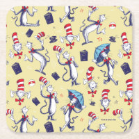 Chat dans le chapeau | motif jaune