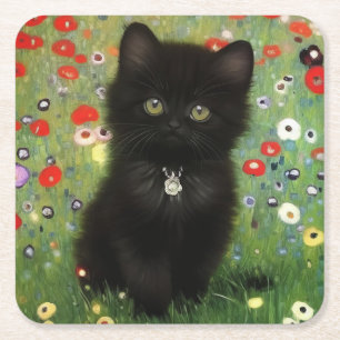 Dessous-de-verre Carré En Papier Chaton de Gustav Klimt