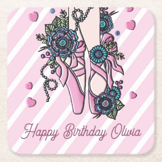 Dessous-de-verre Carré En Papier Chaussures de ballet