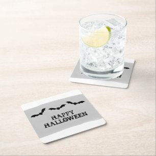 Dessous-de-verre Carré En Papier Chauves-souris gris Aquarelle Dessous de verre en