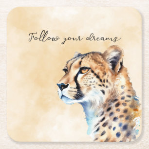 Dessous-de-verre Carré En Papier Cheetah