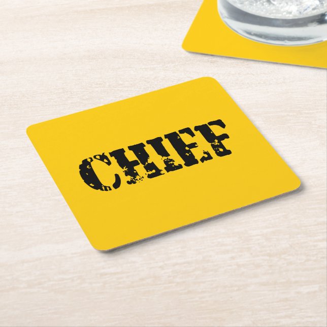 DESSOUS-DE-VERRE CARRÉ EN PAPIER CHEF (Incliné)