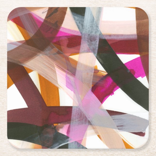 Dessous-de-verre Carré En Papier Chemin infini II (Devant)