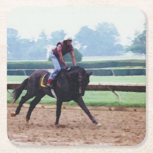 Dessous-de-verre Carré En Papier Cheval de course
