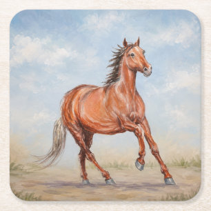 Dessous-de-verre Carré En Papier Cheval Majestueux