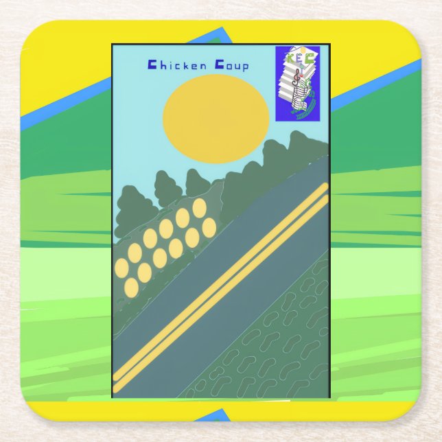 Dessous-de-verre Carré En Papier Chicken Coup  (Devant)