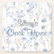 Chinoiserie Toile Bleue Paon Mahjong Personnalisé