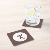 Chocolat monogramme prune et blanc