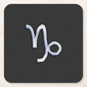 Dessous-de-verre Carré En Papier Chrome Style Capricorn Zodiac Connexion style serp