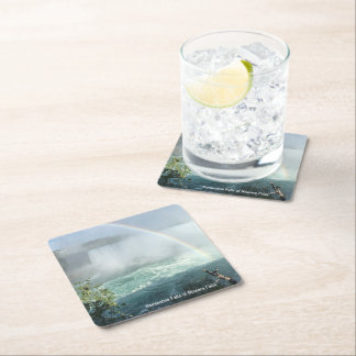 Dessous-de-verre Carré En Papier Chutes de fer à cheval au Dessous de verre de Niag