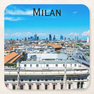 Dessous-de-verre Carré En Papier Ciel Milan en Italie