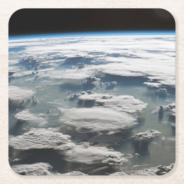 Dessous-de-verre Carré En Papier Ciel orageux au-dessus de l'Amazonie (Devant)