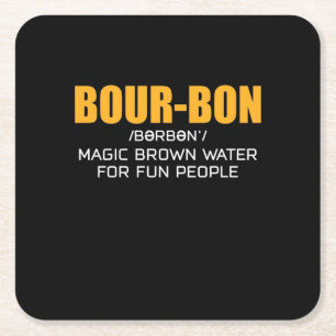 Dessous-de-verre Carré En Papier Cigar Lover   Bourbon Magic Brown