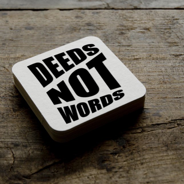 Dessous-de-verre Carré En Papier Citation Laisser vivre noir blanc Carré Dessous de (Créateur téléchargé)