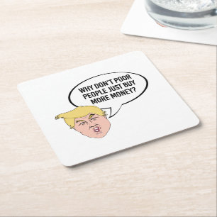 Dessous-de-verre Carré En Papier Citation stupide d'atout - pourquoi font pas les