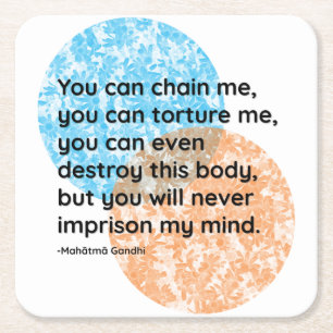 Dessous-de-verre Carré En Papier Citations Mahatma Gandhi Mind