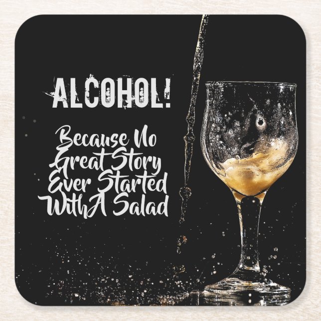 Dessous-de-verre Carré En Papier Citations potables profondes de dessous de verre (Devant)