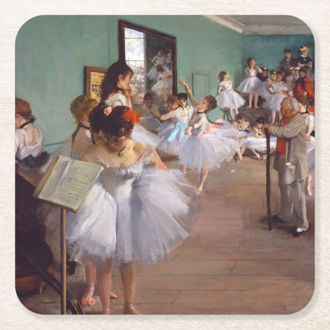 Dessous-de-verre Carré En Papier Classe De Danse, Edgar Degas (Devant)