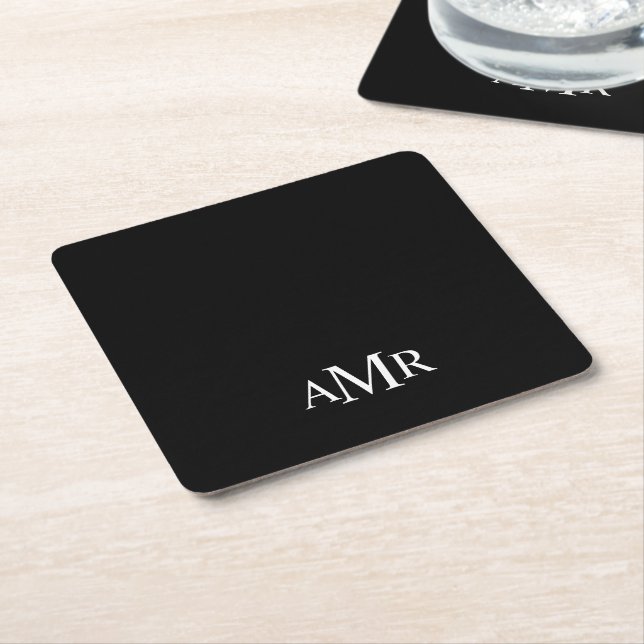 Dessous-de-verre Carré En Papier Classic Personalized Monogram (Incliné)