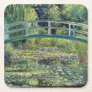 Dessous-de-verre Carré En Papier Claude Monet - Bassin aux Nymphéas & Pont Japonais