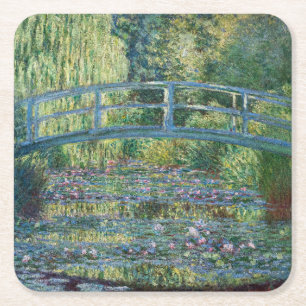 Dessous-de-verre Carré En Papier Claude Monet - Bassin de Nymphéas, Harmonie Verte