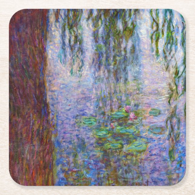 Dessous-de-verre Carré En Papier Claude Monet - Lys d'eau (Devant)